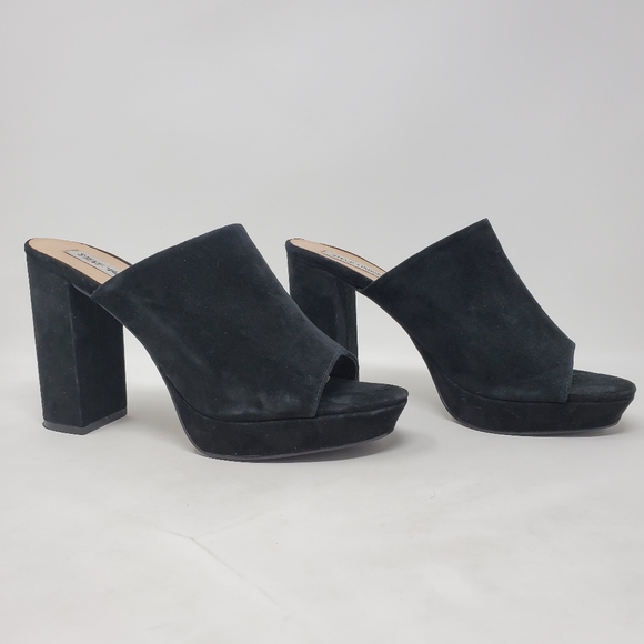 Steve Madden Shoes - STEVE MADDEN Tavish Suede Leather Peep Toe Heels